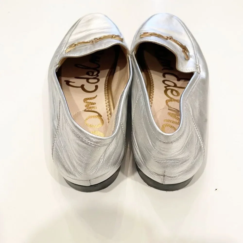 Sam Edelman Loraine Horsebit Loafer Soft Silver slip on size 9 - Picture 6 of 8